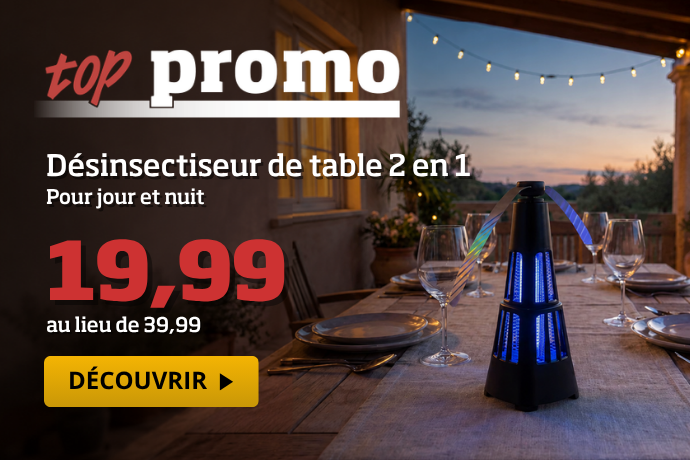 Top promo - Désinsectiseur de table 2 en 1
