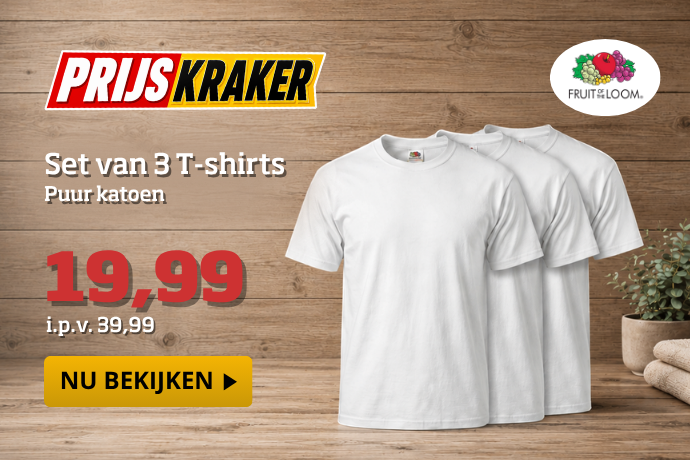 Prijs kraker - Set van 3 T-shirts