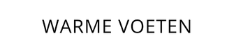 Warme voeten