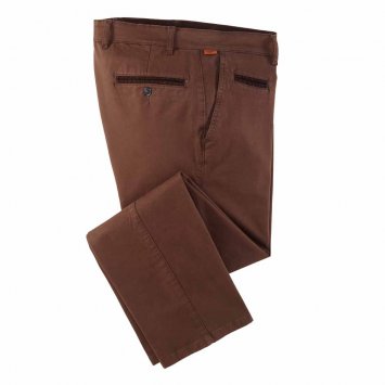 Pantalon en coton au bel effet de contrastes