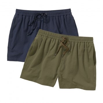 Lot de deux shorts de bain en seersucker