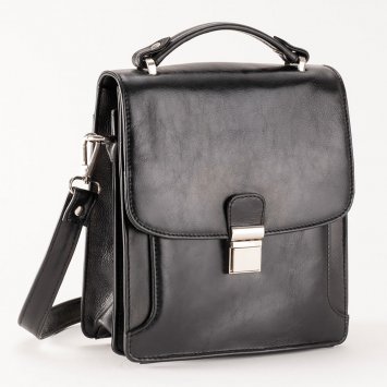 Sacoche pour hommes en cuir vachette avec RFID