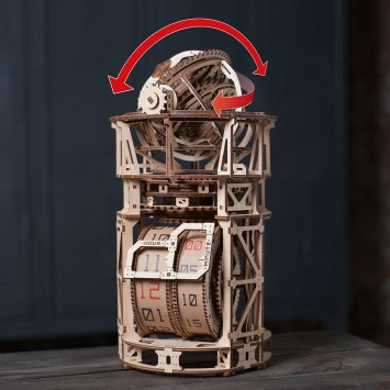 Houten tafelklok 'Sterrenkijker'