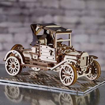 Houten retro-modelauto 'Tin Lizzie'