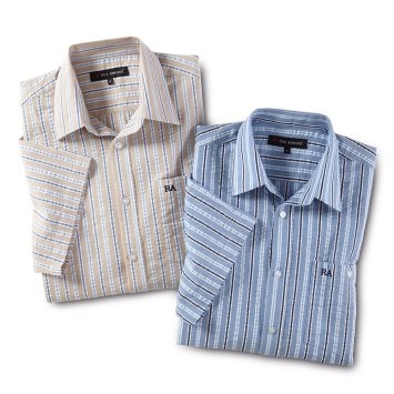 Chemise à rayures en seersucker