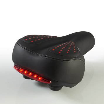 Selle de vélo gel et feu arrière