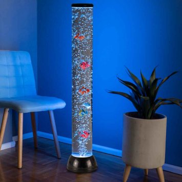 LED waterkolom met vissen