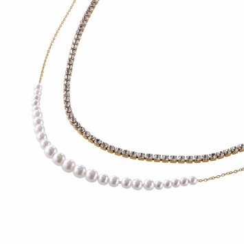 Collier fin à deux rangs