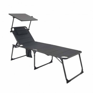 Inklapbaar ligbed met zonnepaneel