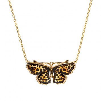 Collier papillon en ambre