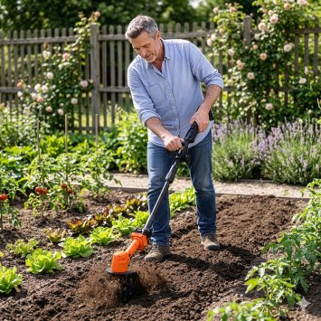 Motobineuse à batterie 2 en 1