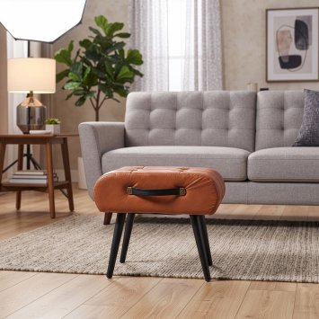Tabouret rembourré de style rétro