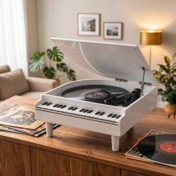 Platenspeler in piano-look