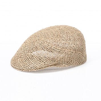 Casquette en paille naturelle