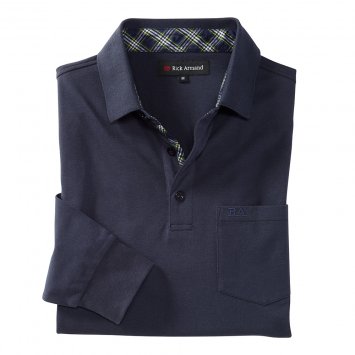 Polo-shirt à manches longues en qualité piquée