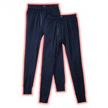 Caleçon long à côtes fines