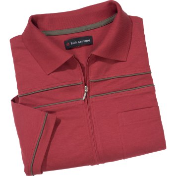 Polo zippé,Kaki