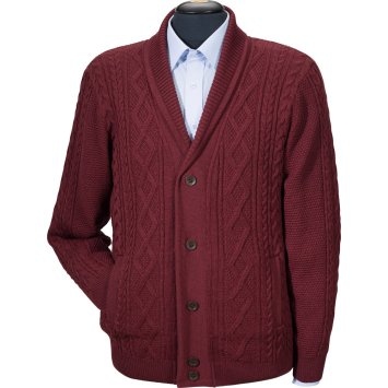 Schalkragen-Strickjacke,3XL