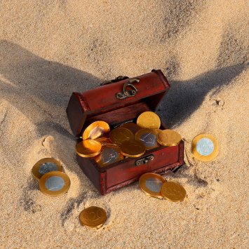 Kleine houten schatkist