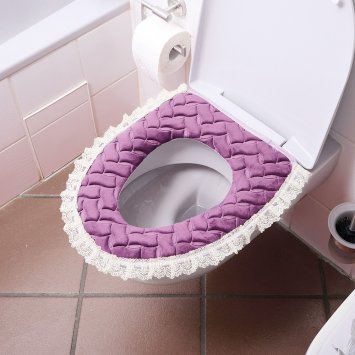 Housse de siège de toilette avec dentelle