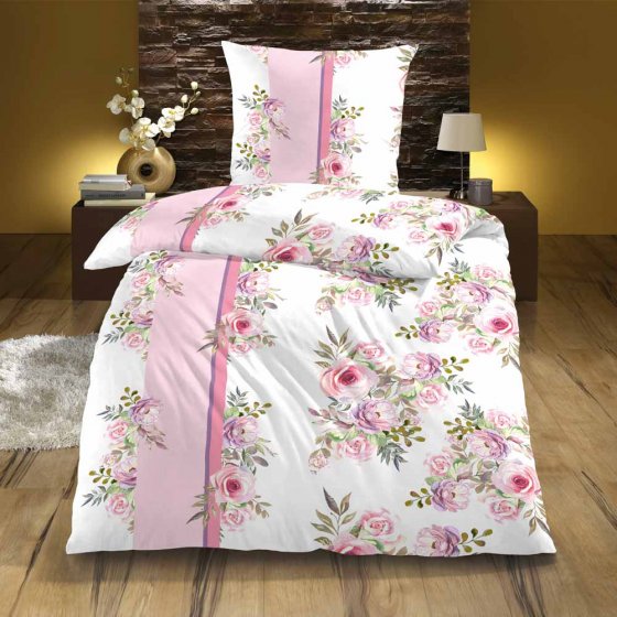 Katoenen seersucker beddengoed “Rosentraum”  