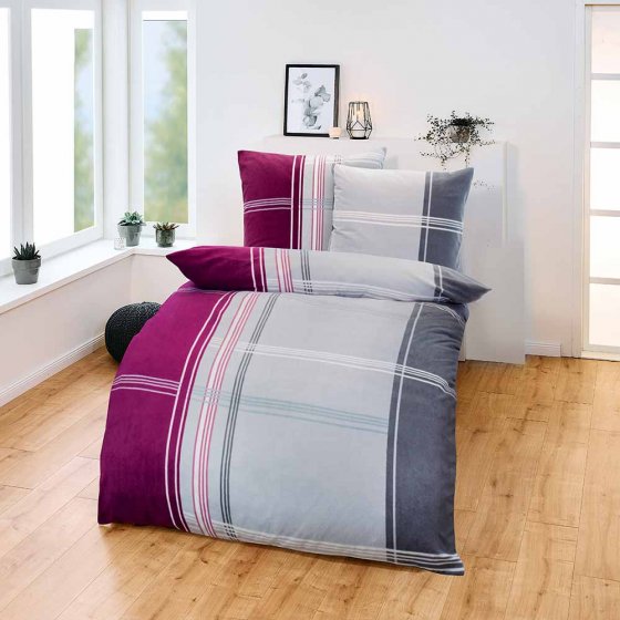 Microfleece beddengoed, geruit 