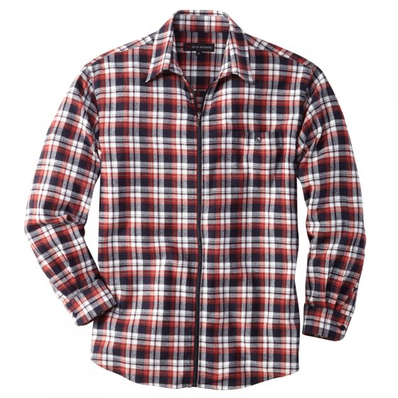 Chemise de flanelle zippée 3XL (47/48) | Rouge