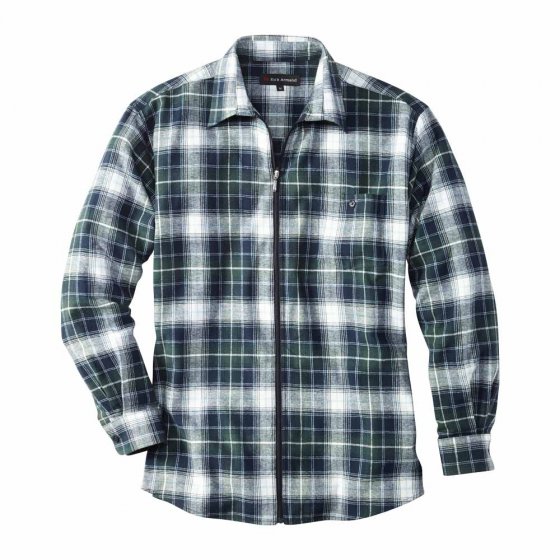 Chemise de flanelle zippée 3XL (47/48) | Vert