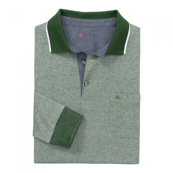 Polo à manches longues  3XL (128/132) | Vert