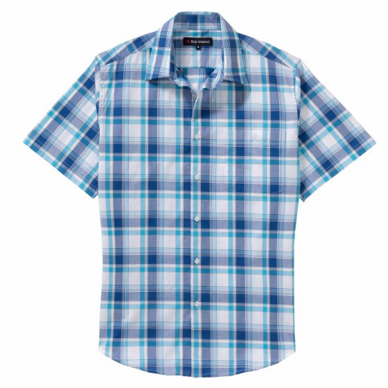 Chemise à carreaux facile d'entretien 3XL (47/48) | Bleu