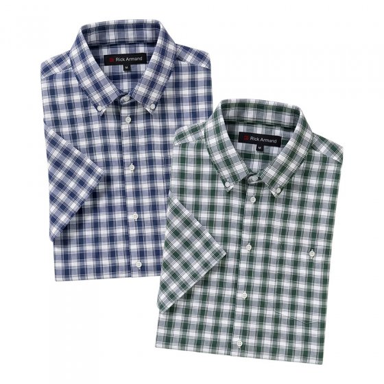 Gemakkelijk te onderhouden stretchhemd als set 3XL (47/48) | Blauw#Groen