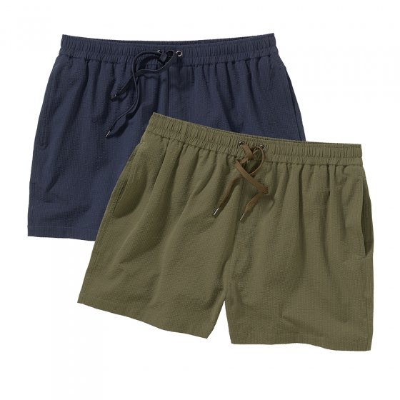 Lot de deux shorts de bain en seersucker 