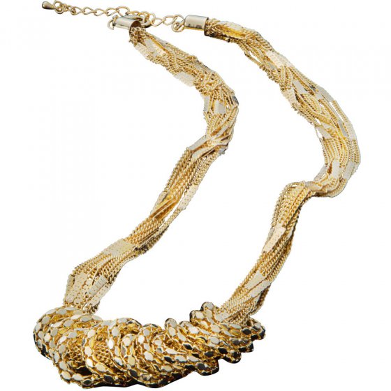 Collier à 10 rangs plaqué or 