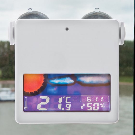 Thermomètre de fenêtre solaire et numérique 