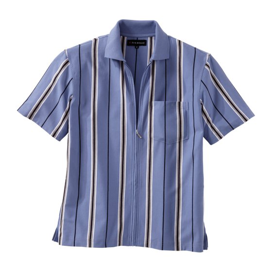Jerseyshirt met doorlopende ritssluiting 