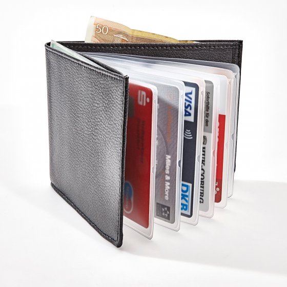 Leren portefeuille met RFID-beveiliging 