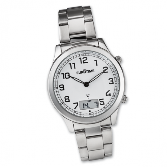 Montre radiopilotée en acier inoxydable 