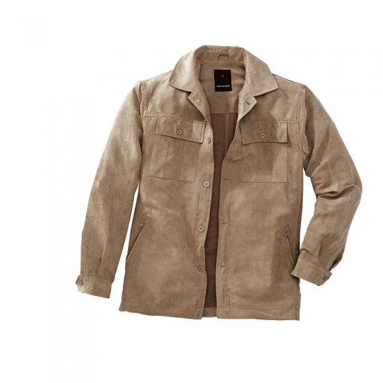 Veste-chemise en microvelours 