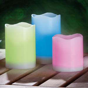Led waskaarsen-trio met afstandsbediening 