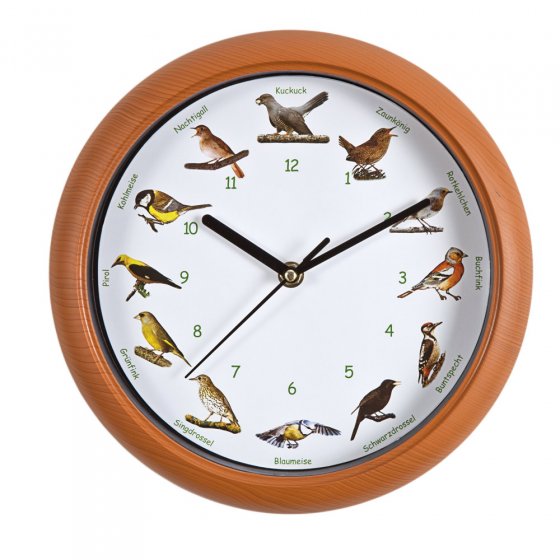 Horloge murale à chants d’oiseaux 