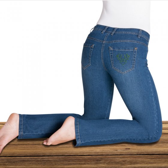 Jeans met borduursel 