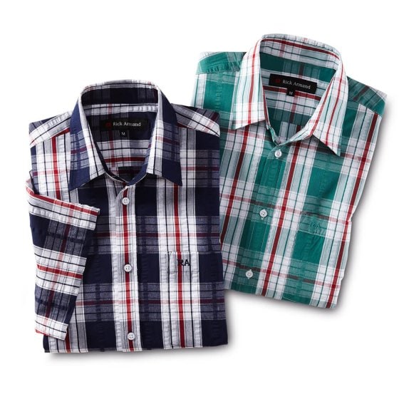 Chemise sportive en coton gaufré 