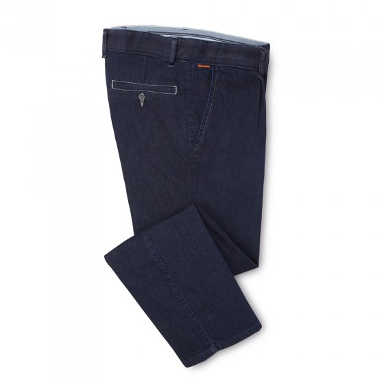 Tweekleurige geplooide jeans 