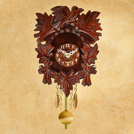 Houten miniatuur-koekoeksklok 