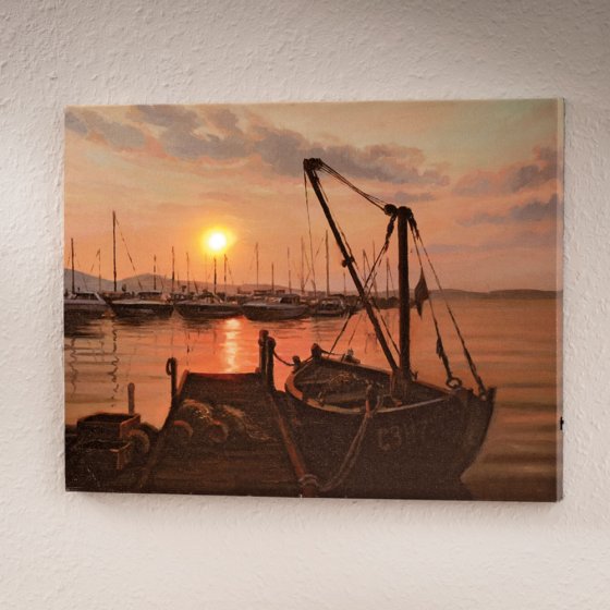 Led-artprint ’Hafen Idylle’ 