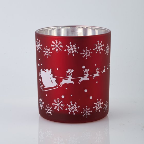 Bougeoir en verre pour bougie chauffe-plat 