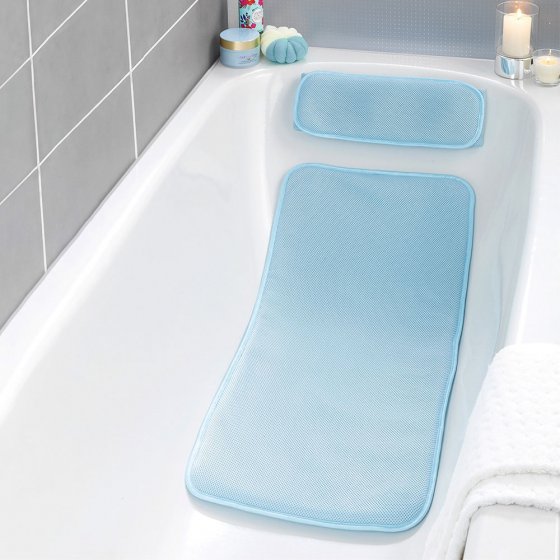 Tapis de baignoire avec appui-tête 