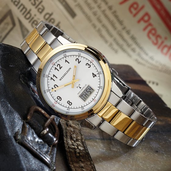 Montre radiopilotée « BiColor » avec bracelet de rechange 