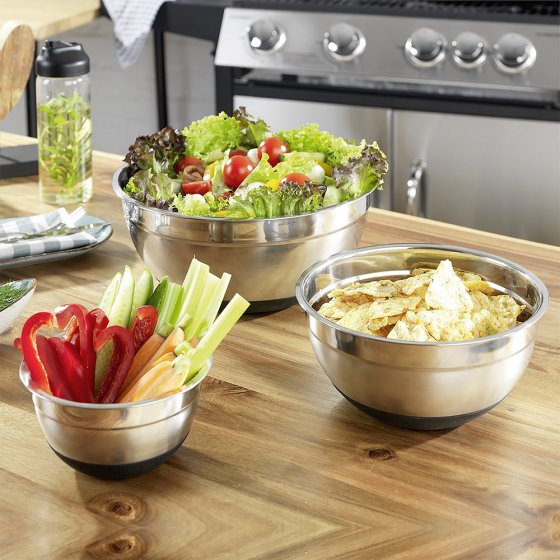 Edelstalen schalenset 'Antislip' 