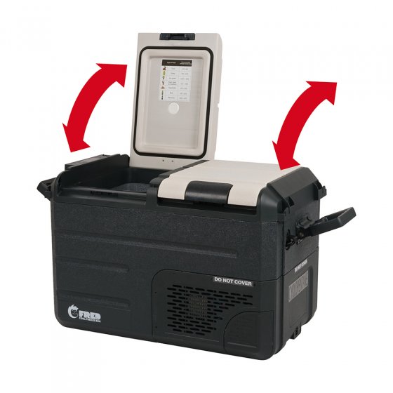 Mobiele koelkast en vriezer met 2 compartimenten 